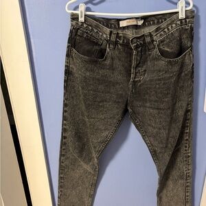 Topman Charcoal Skinny Jeans